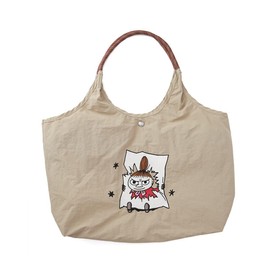 Moomin RMPK-01 Tote Bag, Eco Bag, Large Capacity, Women's, Embroidery, Cute, Novelty Included, Bonus, beige (little mey)