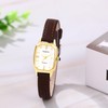 Wristwatch, Women's Genuine Leather Strap, Analog Square Watch: Waterproof, Antique,