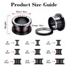 Qmcandy 8pcs Stainless Steel Cubic Zirconia Tunnels for Ears Single
