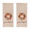 Park Designs Pumpkin Wreath Embroidered Dishtowel Set of 2