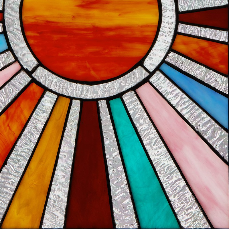 RIVER OF GOODS 14.5" Stained Glass Window Panel - Tiffany-Style