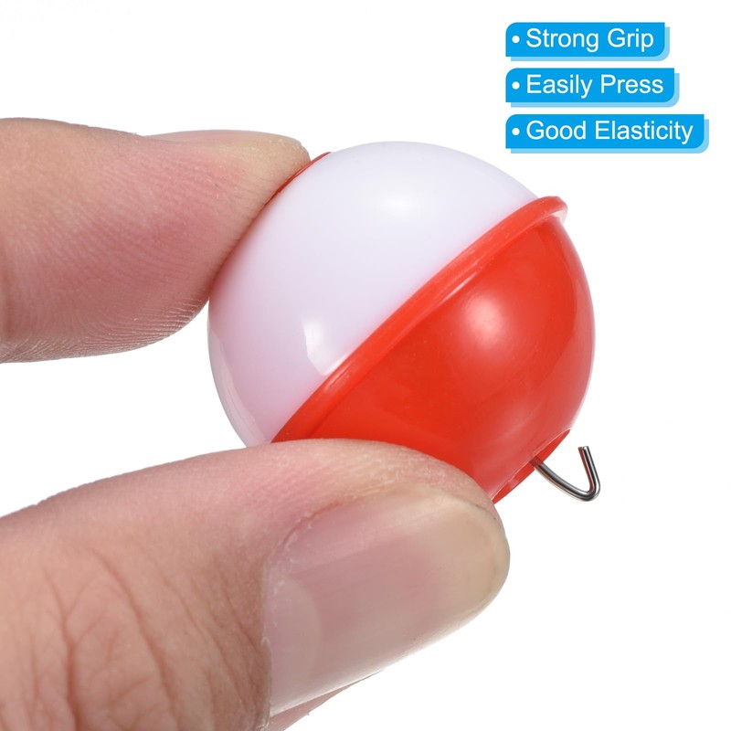 PATIKIL 25mm Fishing Bobber 16pcs Hard ABS Push Button Round