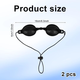 Fukaisu 2 Pairs Protective Goggles for Red Light & Tanning Bed, Sunbathing Eye Safety Glasses with Adjustable Rope Suitable for Sun Tanning LED Phototherapy Protection Eyewear