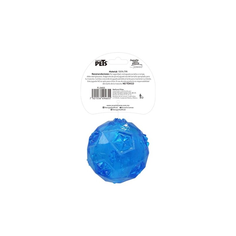 Fancy Pets Juguete Pelota Prisma para Perro con SonidoTamaño Chico