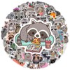 Cute Raccoon Stickers 50PCS for Adult Kids Teens,Kawaii Cartoon Animal