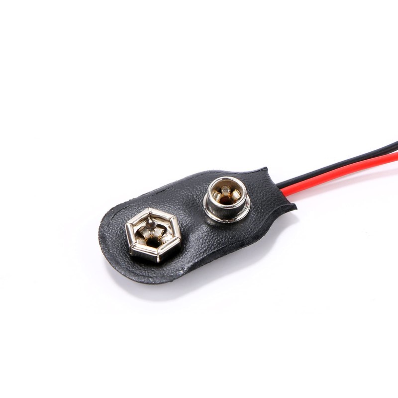 Yoodelife 9V Battery Clip Connector, 9 Volt Long Cable Connection