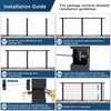 Gyykzz 42" Swageless Black Cable Railing Post, T304 Stainless Steel