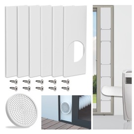 LBG Products Portable Air Conditioner Sliding Door Kit,Adjustable Length Sealing Plates Up to 90 inches,Sliding Door AC Vent Kit for Exhaust Hose, Universal for Ducting with 5 inches Diameter