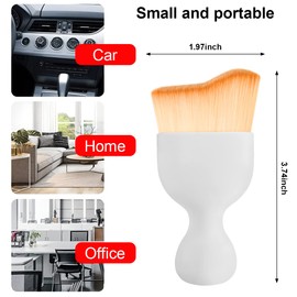AICEL Car Detailing Brush, Auto Interior Dusting Brush, Car Soft Bristle Cleaning Tool, Universal Car Interior Crevice Brush for Dashboard, Air Conditioner Vents, Leather, Computer (Style I)