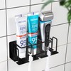 HANZE Toothbrush and Toothpaste Holder Wall Mounted – Space-Saving Bathroom