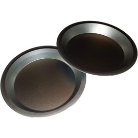 Two 9 inch Pie Pans a Heavy weight steel none stick bakeware set with even heating (Standard version) 2021 New Version