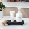 Bathroom Counter Organizer Wood Pedestal Stand Farmhouse Decorative Tray Soap
