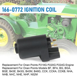 RADHLBNIU 166-0772 Ignition Coil Compatible with Onan Points BF B43 B48 NHC CCK Models, Replace 166-0648 166-0804 Engine