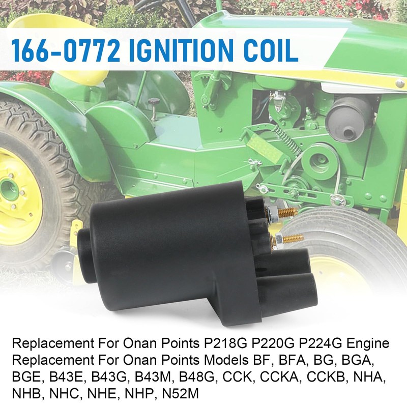 RADHLBNIU 166-0772 Ignition Coil Compatible with Onan Points BF B43