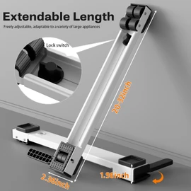 Appliance Rollers Heavy Duty,Newest Extendable Appliance Sliders,Liftable Washing Machine Base,Easily Move Washer and Dryer Machines,Refrigerators,Furniture-White