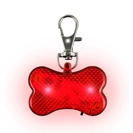 Red LED Dog Bone Pet Safety Light