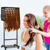 GENMOUS Black Braiding Hair Rack - 150 Pegs, Tri-Sided Braid