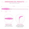 200 Piezas Cepillo Para Pestañas y Cejas, Varillas de Rímel