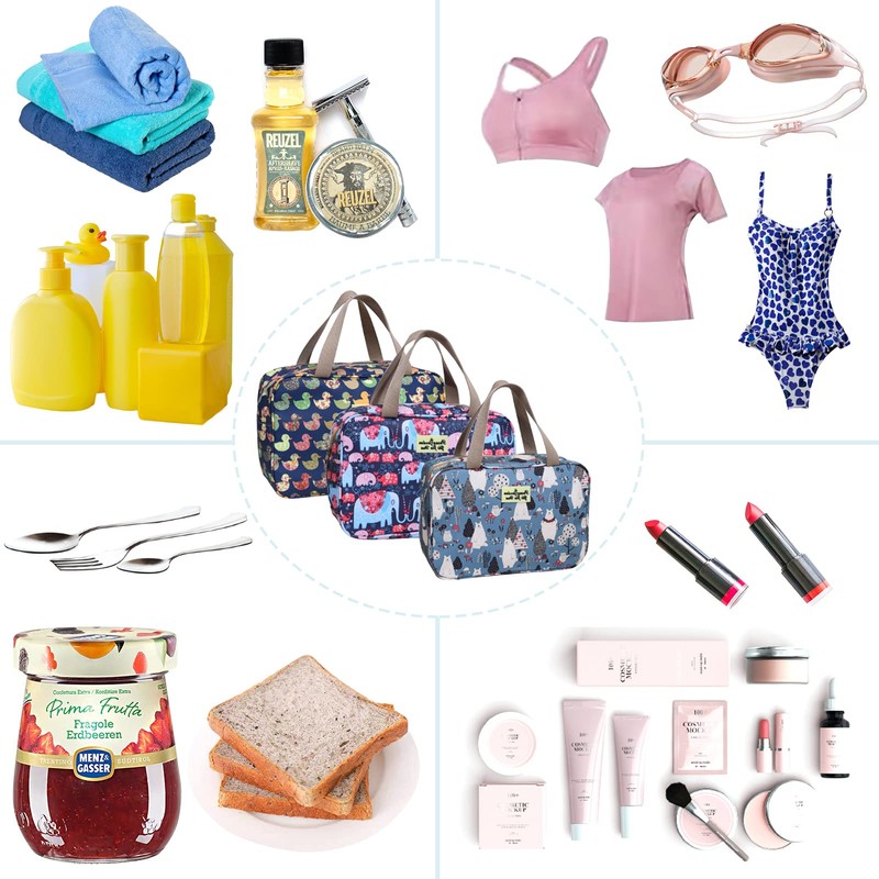 Toiletry Bag, Large Travel Hanging Make up Wash Bags, Portable