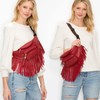 Solene Fringe Waist Pack Crossbody Bag Shoulder Purse with Multi