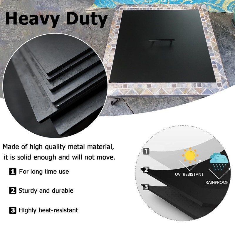 Anyerosa Fire Pit Burner Lid 28" x 28" Square Drop-in