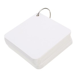 Operitacx 1 Set Blank Card Keyword Cards Note Cards with Envelopes Note Cards for School Study Cards Blank Memo Cards Poker Cards Memo Cards Index Cards with Ring Paper White