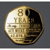 80th Birthday 24ct Gold Commemorative. 80 Years 'But Who's Counting'