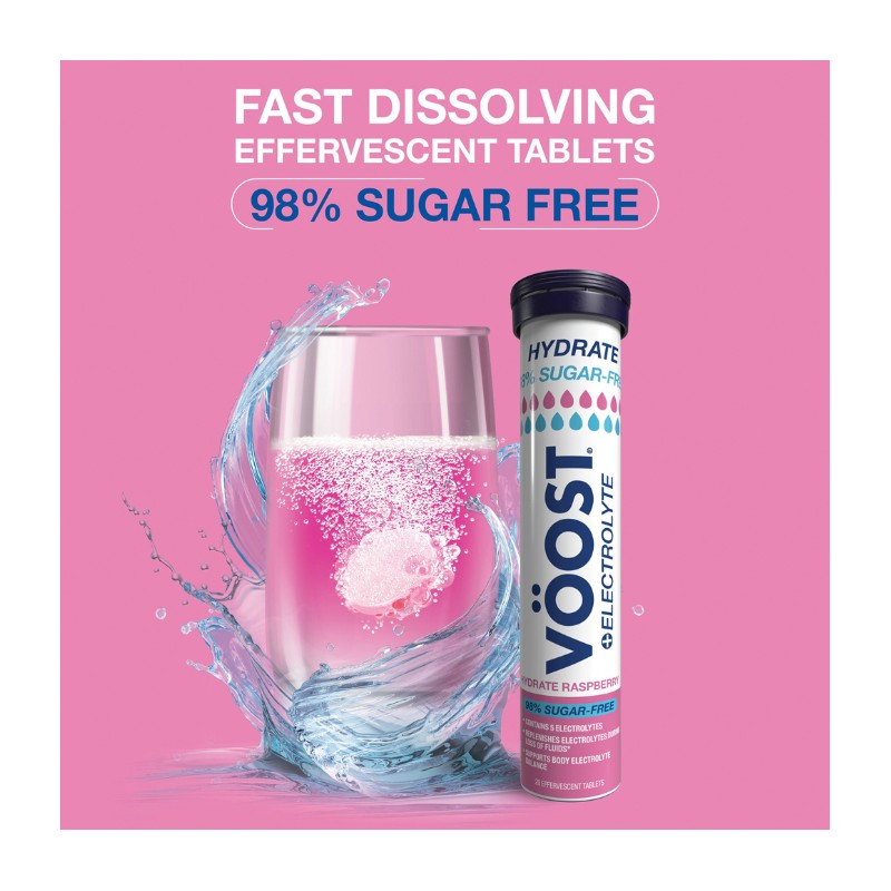 VÖOST Hydrate 98% Sugar Free Raspberry 20 Pack