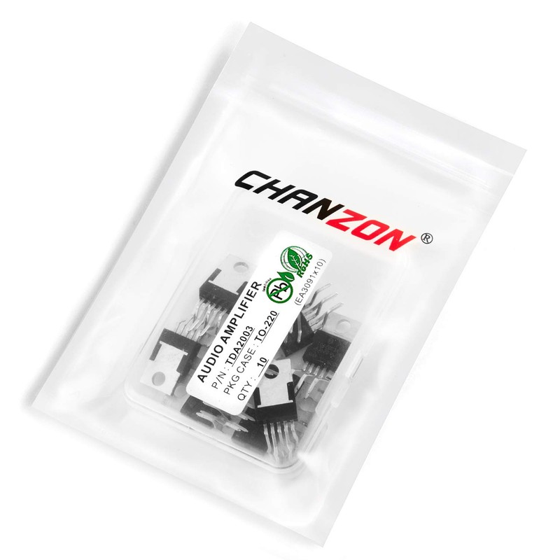 Chanzon TDA2003 TO-220-5 Audio Power Amplifier Transistor, Non-Polarized (Pack of