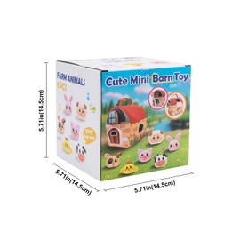 YINGDF Baby Mini Plush Animal House 6-12 Months - Mysterious Soft Box Set with 6 Sensory Toys, Piglet, Lamb, Puppy, Calf, Chick, and Bunny - Boxed Baby Gift, Soft and Educational Toys