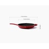 Larder & Vine Enameled Cast Iron Skillet | Nonstick Frying