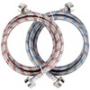 4ft Premium Stainless Steel Washing Machine Hoses Burst Proof 2