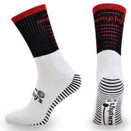 Murphys Unisex Pro Mid Gaa Grip Adult Mens Sport Socks, Black/Red, 8-12 EU
