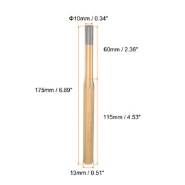 HARFINGTON Line Pin Punch 7/16"x7"(10x175mm) CR-V Steel Cylindrical Alignment Punch for Machinery Maintenance