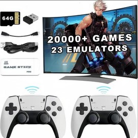 2025 New Video Game Controller Console, Unlimited Play of 20,000+ Games, Childhood Classic Games, 4K HDMI Output, Wireless Joystick and Game Emulator, Arcade Retro Arcade，game stick 4k pro
