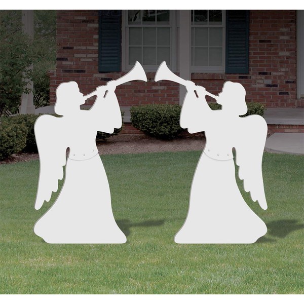Winfield Collection Outdoor Trumpeting Angels - FrontYard Originals (Large (44" Tall))