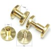 Chiloskit 10pcs 6mm Brass Button Studs Rivets Screwback Screw Leather