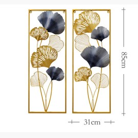 RIAAJ RIAAJ Metal Wall Art Modern Decor Decor Ginkgo Biloba Wall Hanging Sculptures Decorations for Living Room Bedroom Bathroom Kitchen Office Wall Hanging Statue