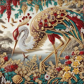 Special Shaped Diamond, 5D Diamond Painting Kits, Frameless, Sparkling Gem, Home Decor, Office Decor, Owe, Eagle, Butterfly, Flowers, Hummingbird, Dog, Cat, Cow,:_AB234