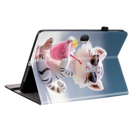 Mldjomid Case for Honor Pad 9 12.1 Inch (2023) PU Leather Flip Tablet Protective Case with Stand Card Slot Pen Holder Cover Case for Honor Tablet 9 12.1 Inch Protective Case (Cartoon Tiger)