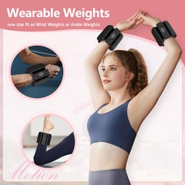Wrist Ankle Weights for Women Arm Weights Leg Weights Pilates Wrist Weights Dance Ankle Weights Adjustable Ankle Weights for Walking,Yoga,Barre,Gym Weighted Wristbands