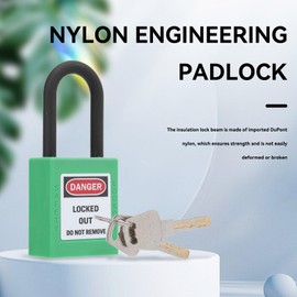 cyrank Lockout Tagout Locks, 10 Safety Padlocks with 20 Keys Loto Locks Keyed Differently Lock for Lock Out Tag Out Kits Station(Green)
