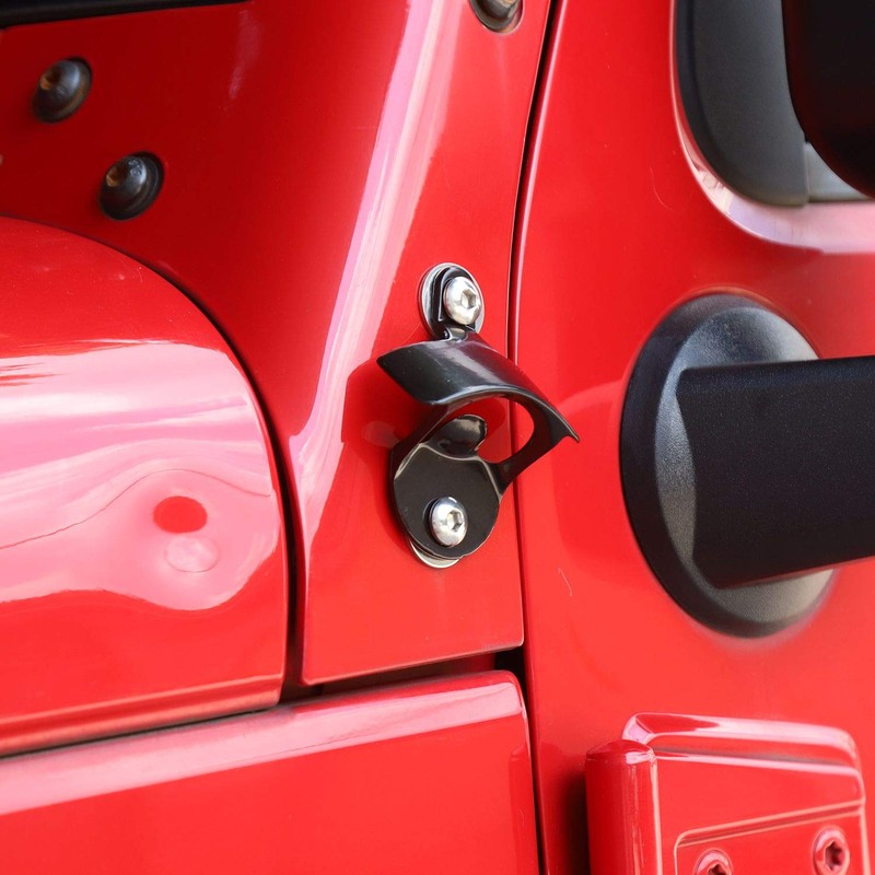 CheroCar Body Mounted Beer Bottle Opener for Jeep Wrangler JK