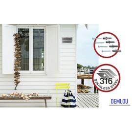 Stainless Steel Adjustable Air Vent Grille – INOX AISI 316 Non-Magnetic, Regulated HVAC Diffuser, Convection Inlet/Outlet Vent Cover for Wall or Ceiling. (9 x 6 inches)