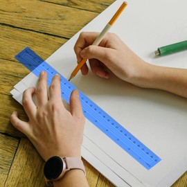 4 Pack Color Transparent Ruler, Plastic Rulers 12 Inch, Assorted Color Metric Rulers Bulk for School, Office, Classroom (4)