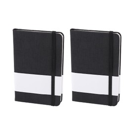 Notebook A7 A6 Lined Mini Daily Planner Hard Cover 2 Diary Elastic Band Pocket Notebook Portable Notepad Bookmark Daily Writing Pad Plan Travel Diary Practical Travel Notebook School Office