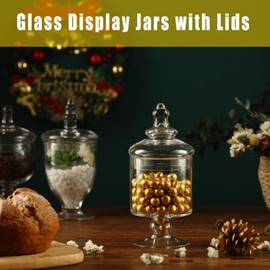 REFSAVER Apothecary Jars Glass Decorative Candy Jars,Candy Buffet Display, Elegant Storage Jar, Decorative Wedding Candy Organizer Canisters Style SA