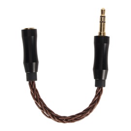 2.5mm to 3.5mm Sound Cable Female to Male Single Crystal Copper Core Gold Plated Connector Headphone Adapter Cable 5.5in Bronze