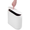 Sooyee 10 Liter Rectangular Plastic Trash Can Wastebasket with Press