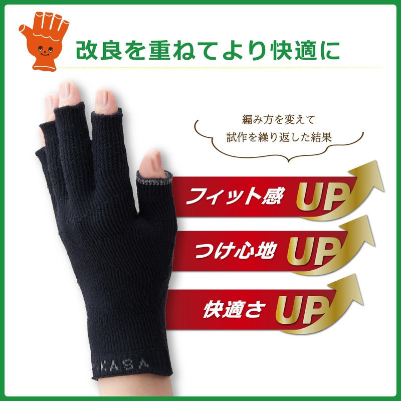 [MIKASA] Nigiru-kun [World's First! Finger Movement Training Gloves!] (Black, Left